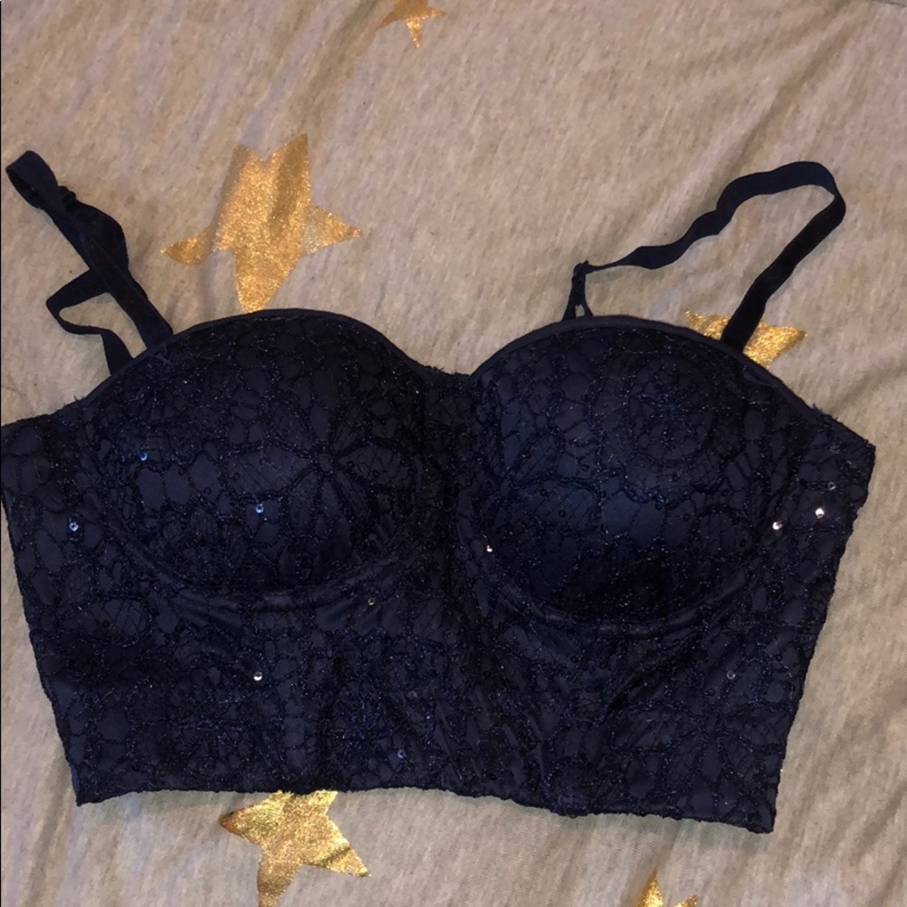 Sequin Bustier Top